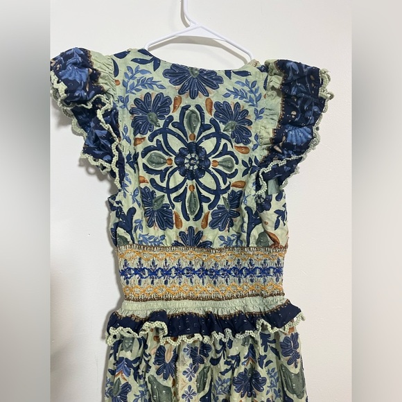 FARM Rio Ocean Tapestry Green Maxi Dress - Picture 12 of 13